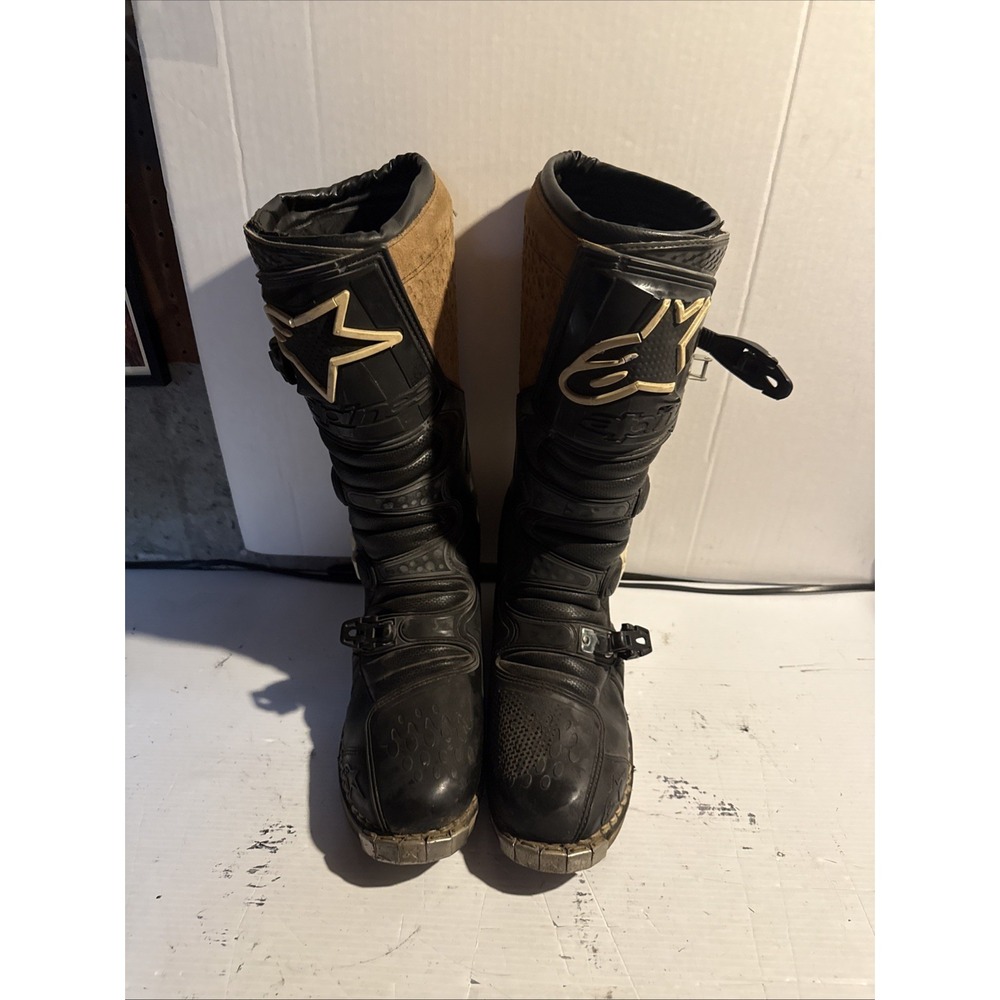 Alpine Star Tech 6 Black & Tan Men's Motorcycle Boots‎ Black Size 13